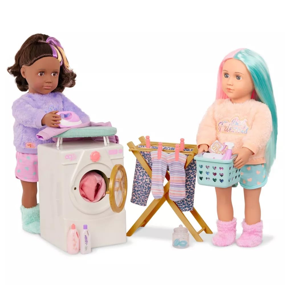 Our Generation dryer sheets and care items enhance pretend laundry routines