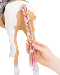 Our Generation Palomino paint horse flower ribbon adds colorful accents.