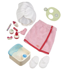 Our Generation Sp-aaaah day spa set shown with an 18-inch doll for pampering pretend play