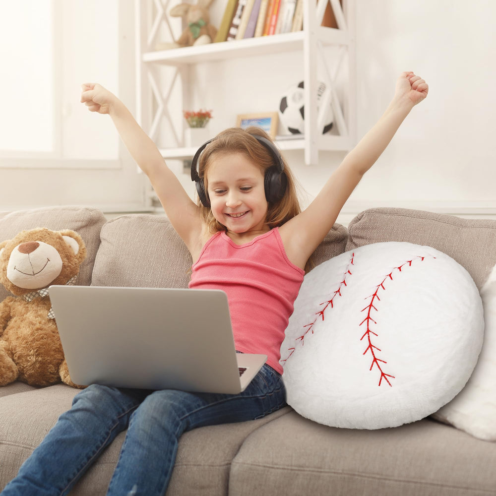 OurHonor baseball plush unboxed after vacuum-pack reveals quick fluff recovery.