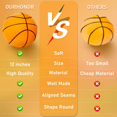 OurHonor basketball pillow side view enhances bedroom comfort with whimsy