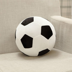 Soft fabric and fluffy filling create a cozy, huggable soccer ball.