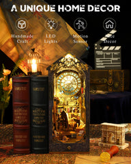 OurMiao Book Nook Kit: assembled diorama adds a charming desk decor focal point.