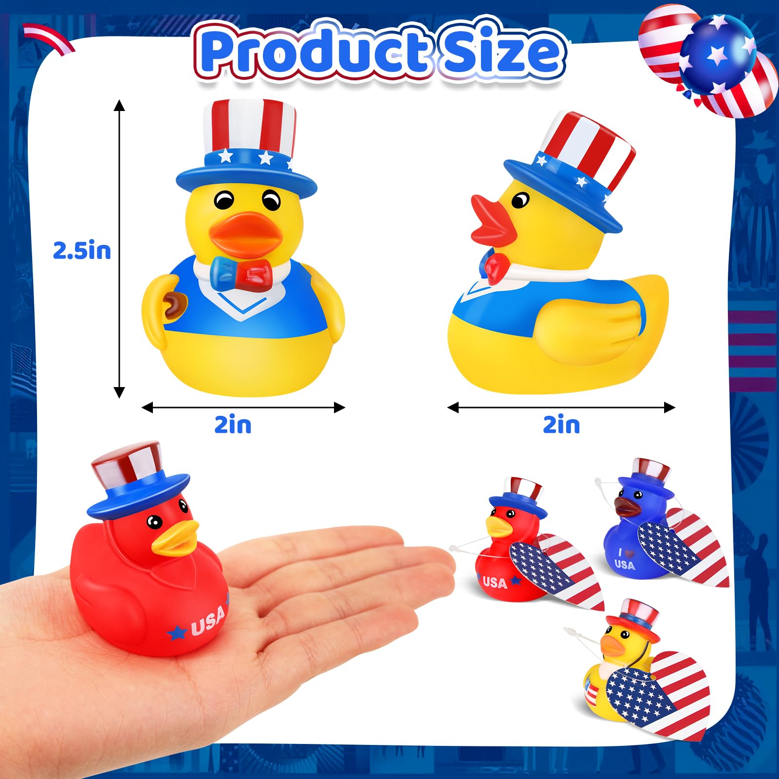 Ouryec USA flag ducks table decor adds patriotic charm to celebrations