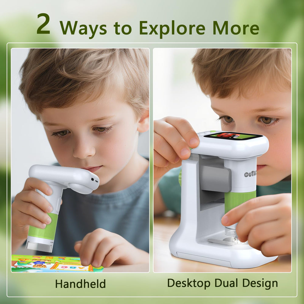 OUTACT Kids Microscope up to 1000x magnification for detailed observation.