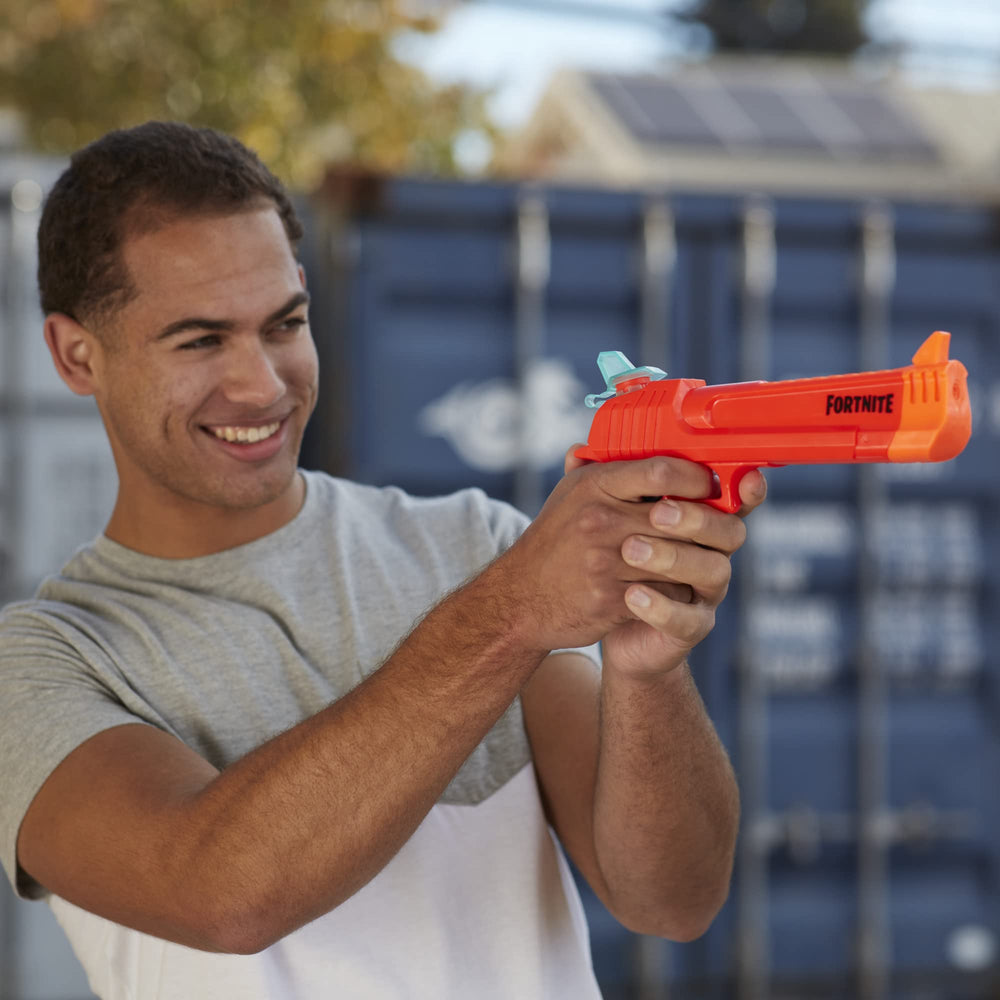 Teens and adults enjoy outdoor summer battles with Fortnite flair