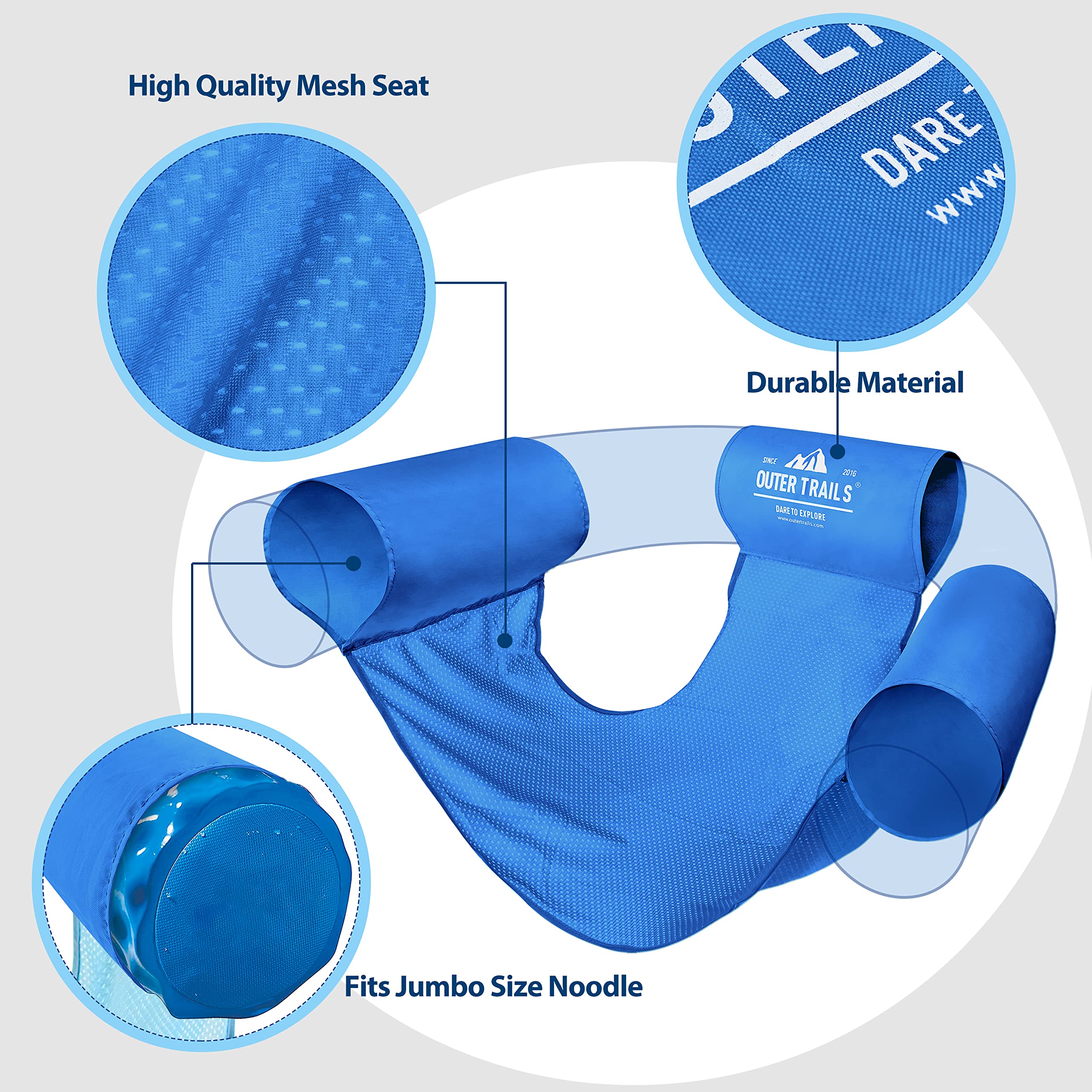Outer Trails sling demonstrates two reinforced sleeves for easy, tool-free assembly.