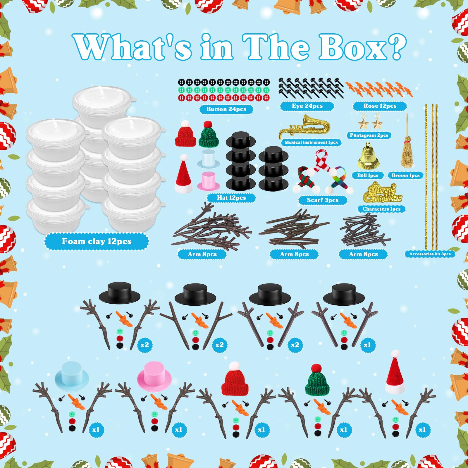 Outivity Snowman Kit assembly highlights kids shaping soft air-dry clay for creative play