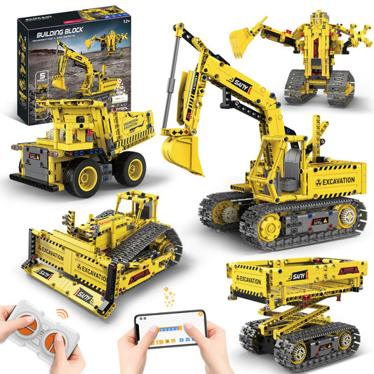 OUTOGO 5-in-1 STEM RC robot kit with 555 parts for hands-on learning and creativity.