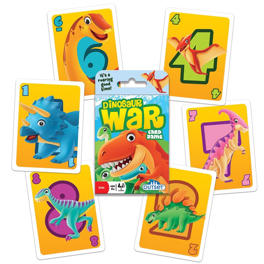 Outset Media Dinosaur War two-player play enables quick, portable battle