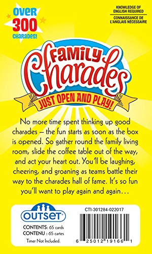 Outset Media Family Charades players in action during a lively family game.
