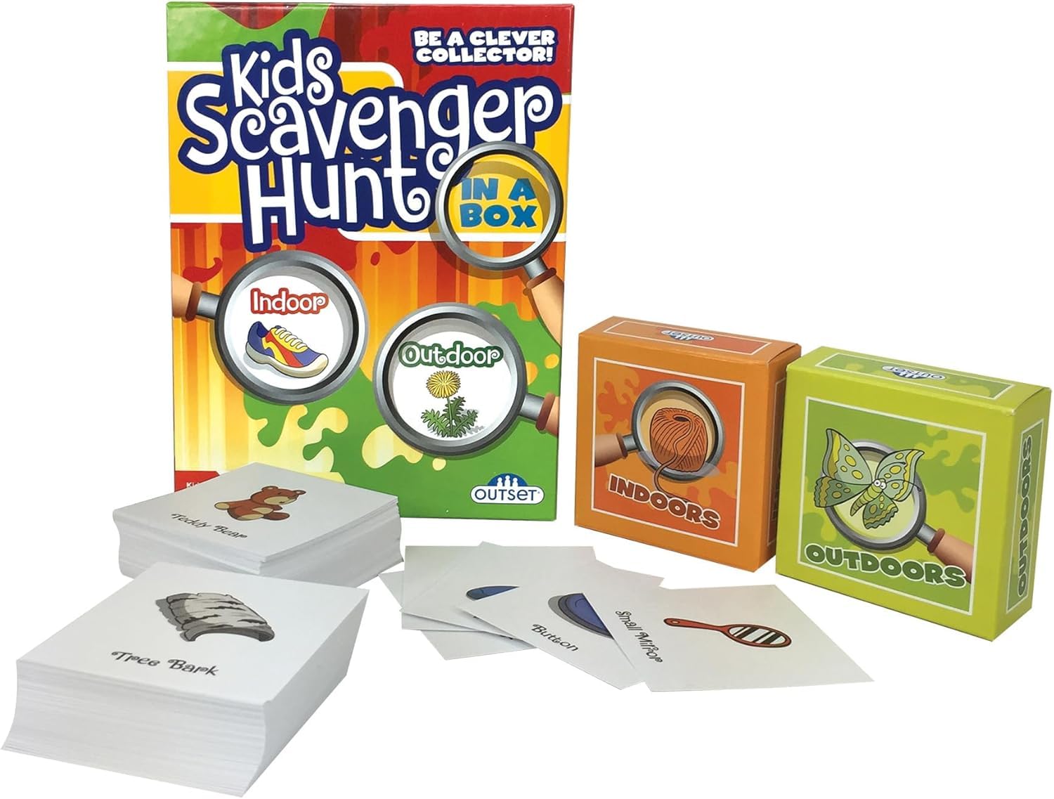 Outset Media Kids Scavenger Hunt indoor deck promotes active indoor play.