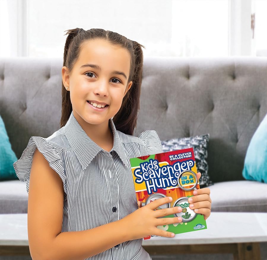 Outset Media Kids Scavenger Hunt outdoor deck encourages adventurous outdoor searching.