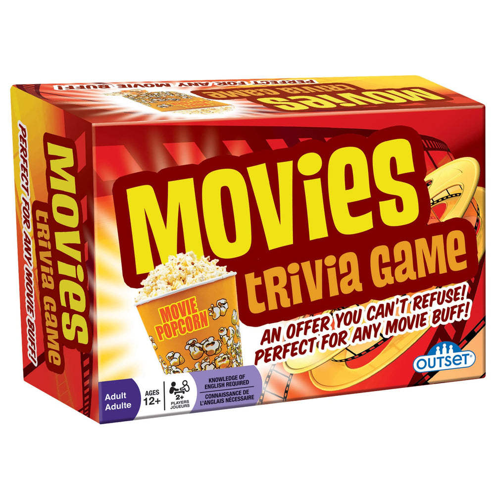 Outset Media Movies Trivia Game card pack for fast, casual play.