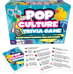 Outset Media Pop Culture Trivia card deck ready for a lively family game night