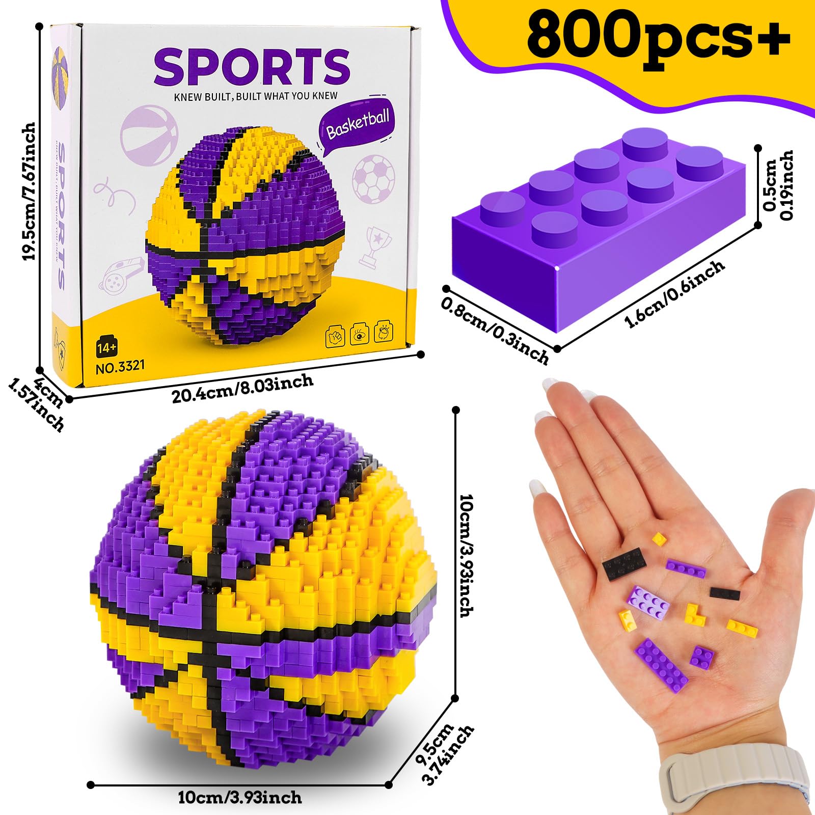 Outtshop purple and yellow blocks close-up showing vibrant interlocking design