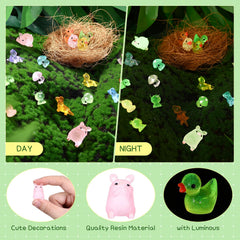 Outus luminous frogs resin figures glow in the dark for pond displays