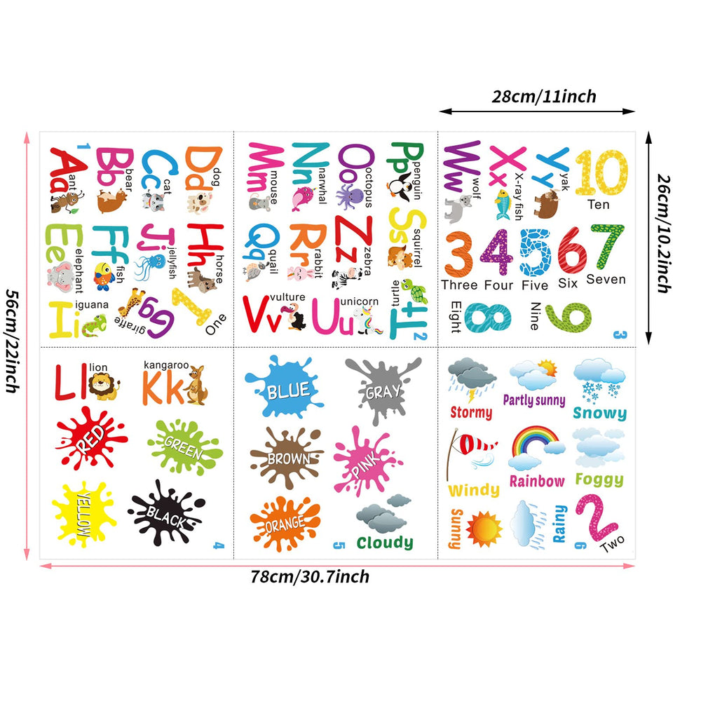 Outus alphabet letters wall stickers for bright literacy visuals and room decor.