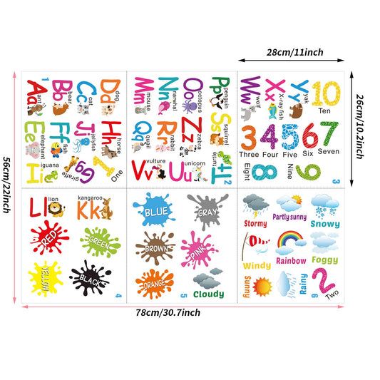 Outus alphabet letters wall stickers for bright literacy visuals and room decor.