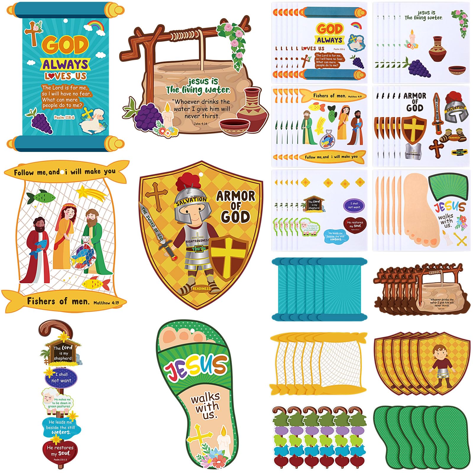 Outus Armor of God craft card design for Sunday school engagement