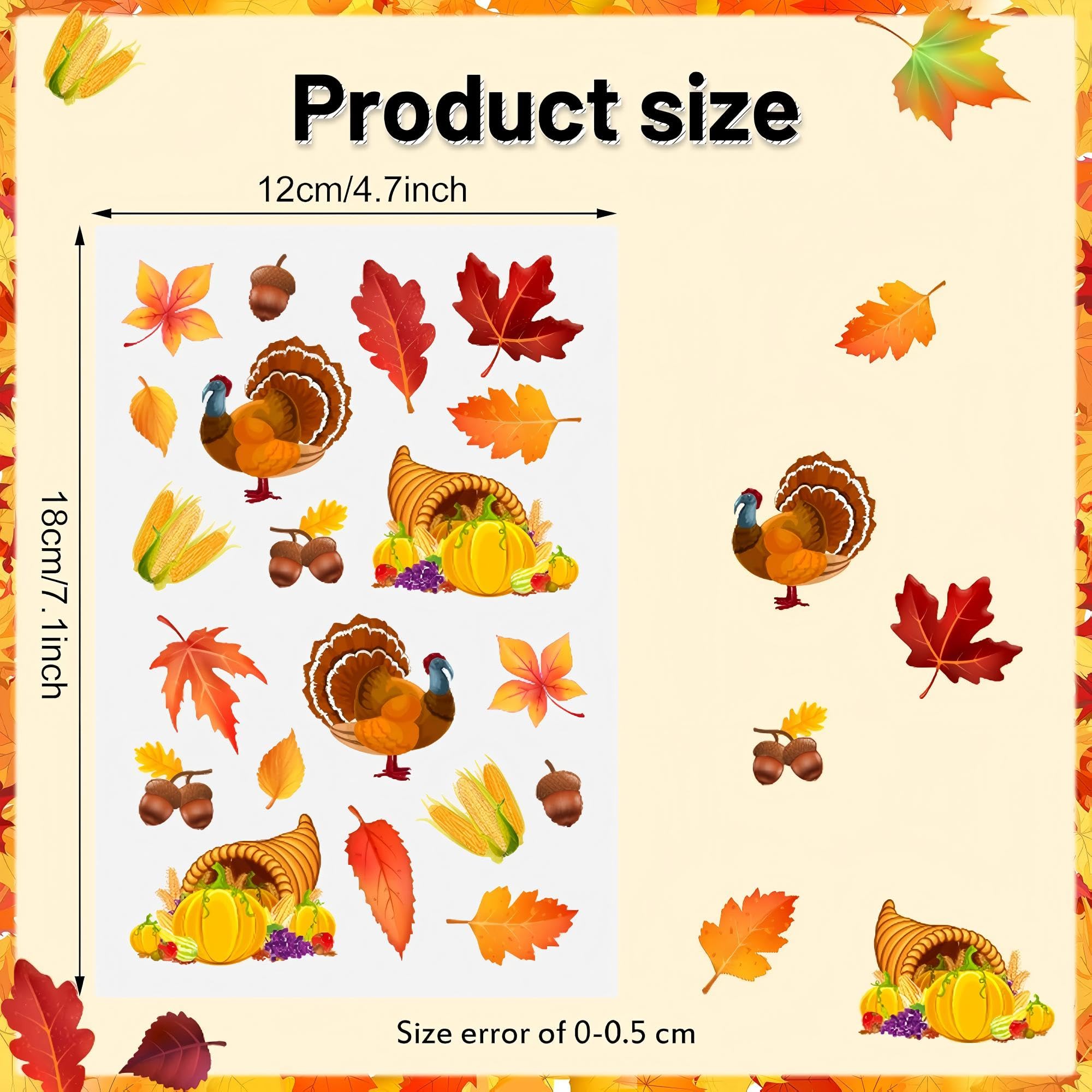 Outus autumn leaf stickers for walls and doors, perfect for party decorations