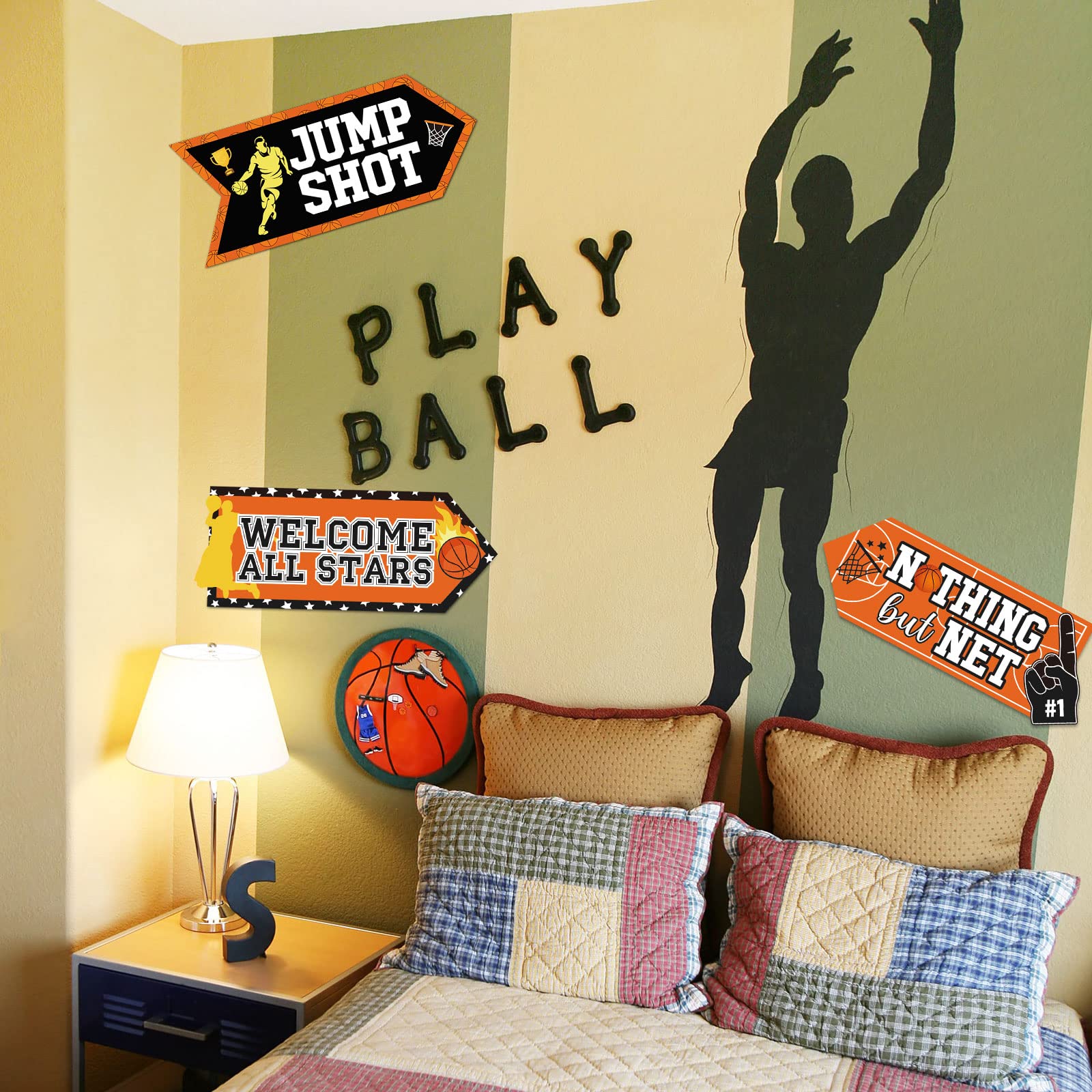 Outus basketball signs photo prop set for memorable moments.