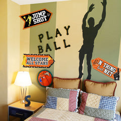 Outus basketball signs photo prop set for memorable moments.