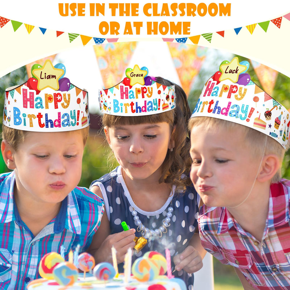 Outus crown designs are colorfully printed for easy name personalization.