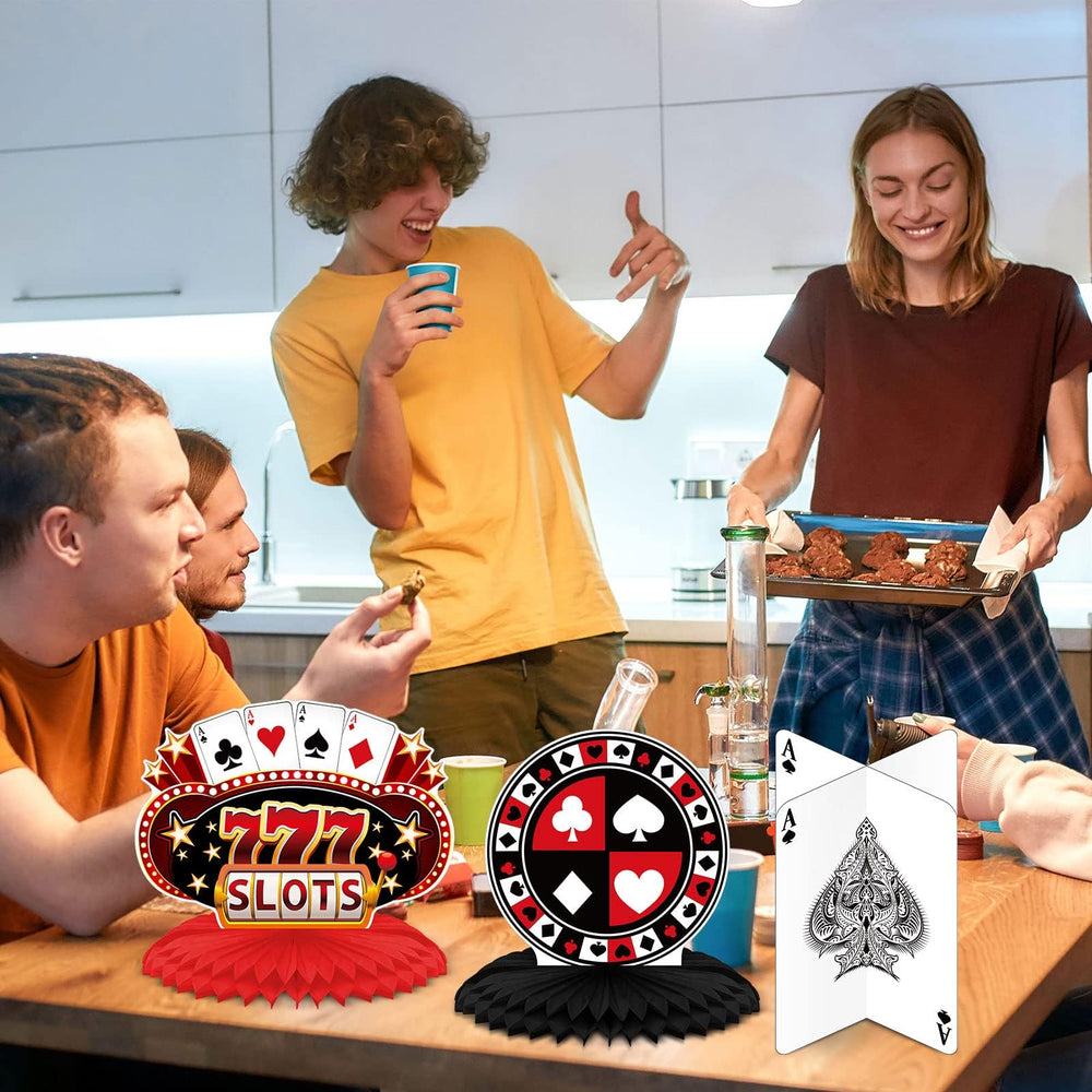 Outus casino party favors durable honeycomb decor for events
