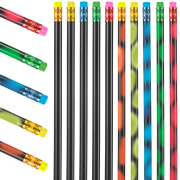Outus color-changing mood pencil with black base, reveals bright colors as you touch