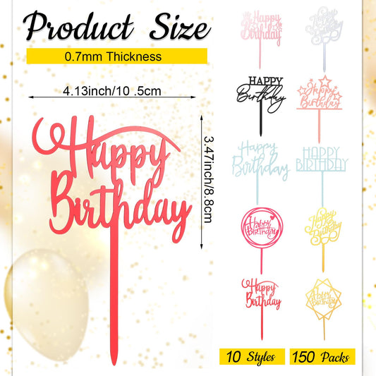 Outus Happy Birthday topper unicorn design adds playful whimsy to celebrations.
