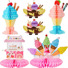 Outus ice cream honeycomb centerpiece six pieces add festive table decor
