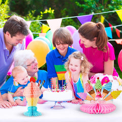 Outus ice cream honeycomb centerpiece perfect for baby showers and birthdays