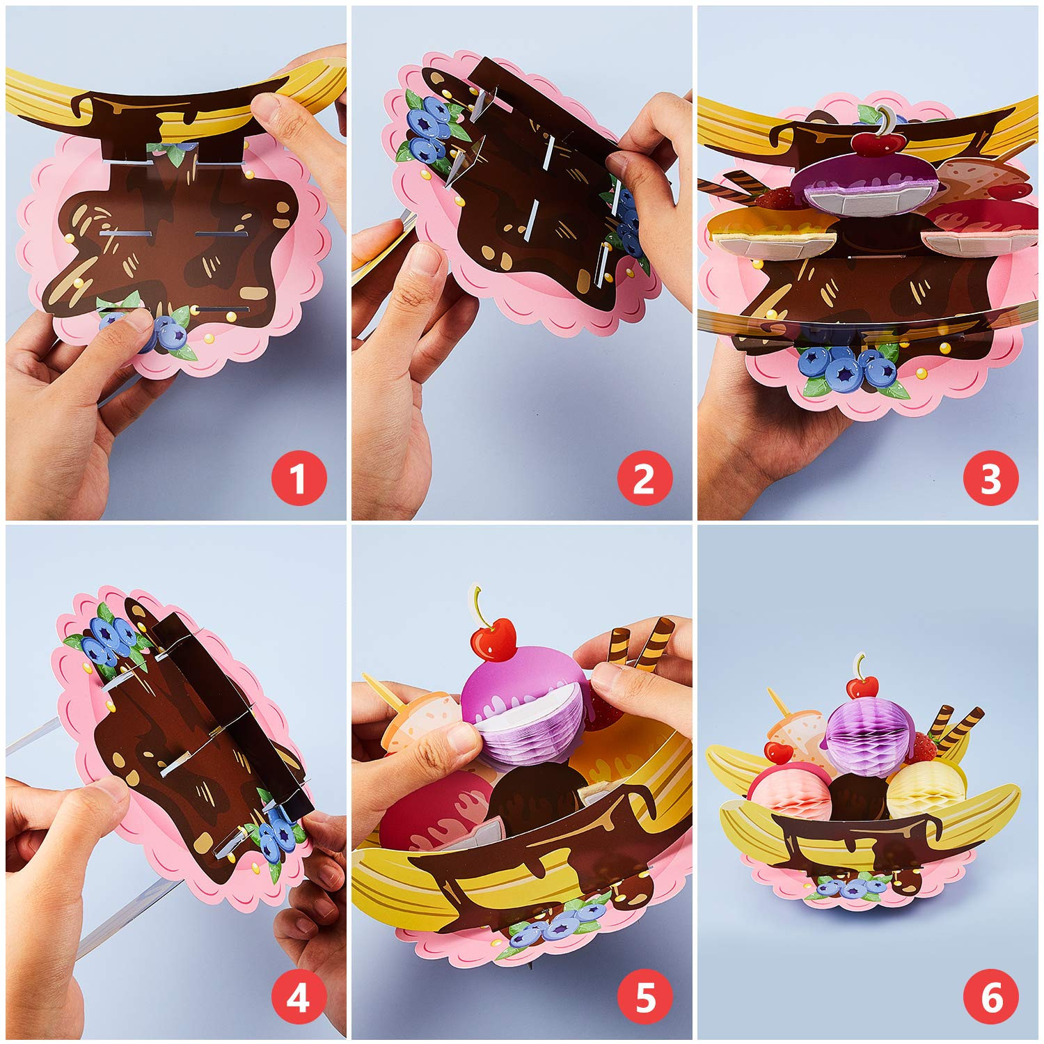 Outus ice cream honeycomb centerpiece durable paper for long-lasting use