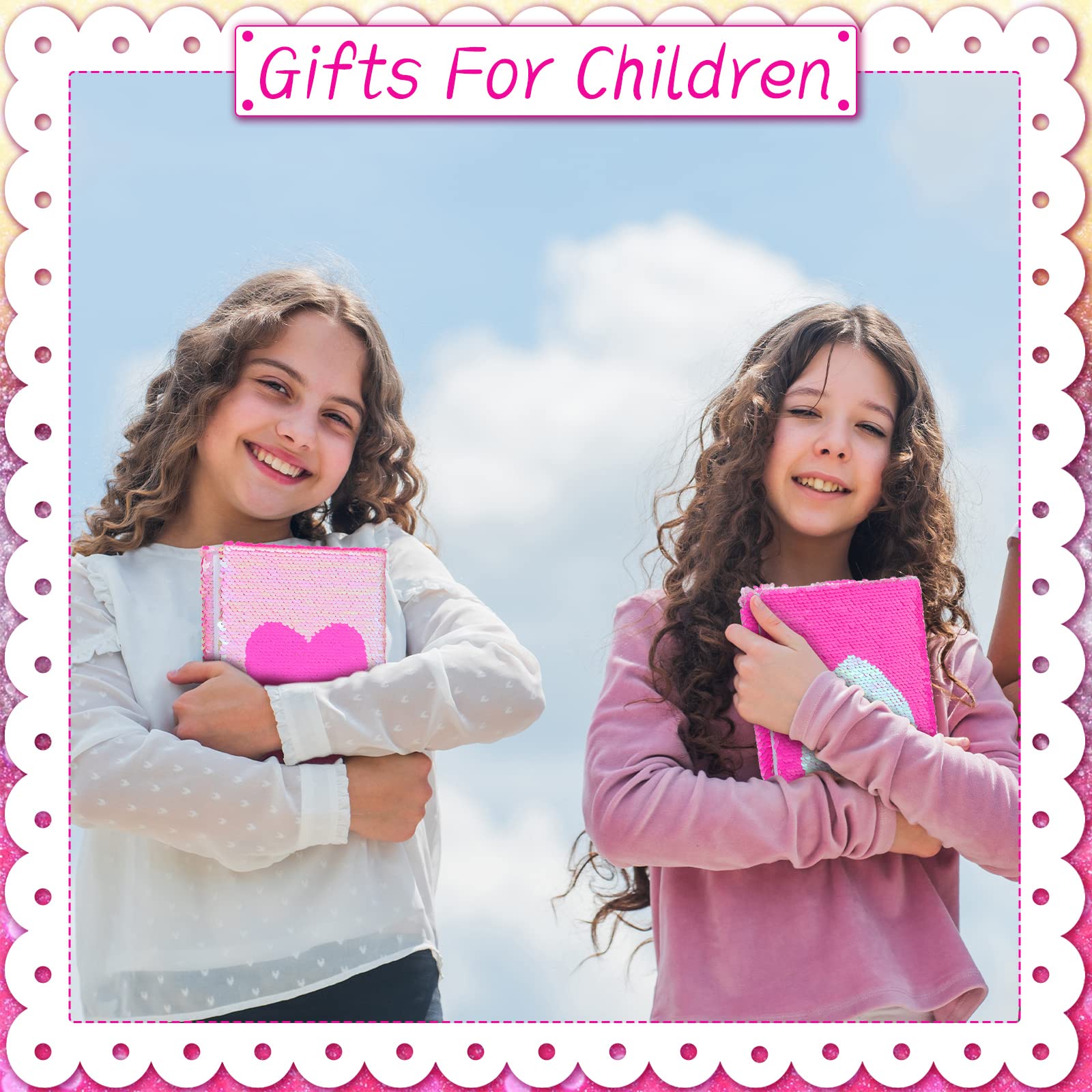 Outus sequin gift packaging presents a charming present for birthdays and holidays.