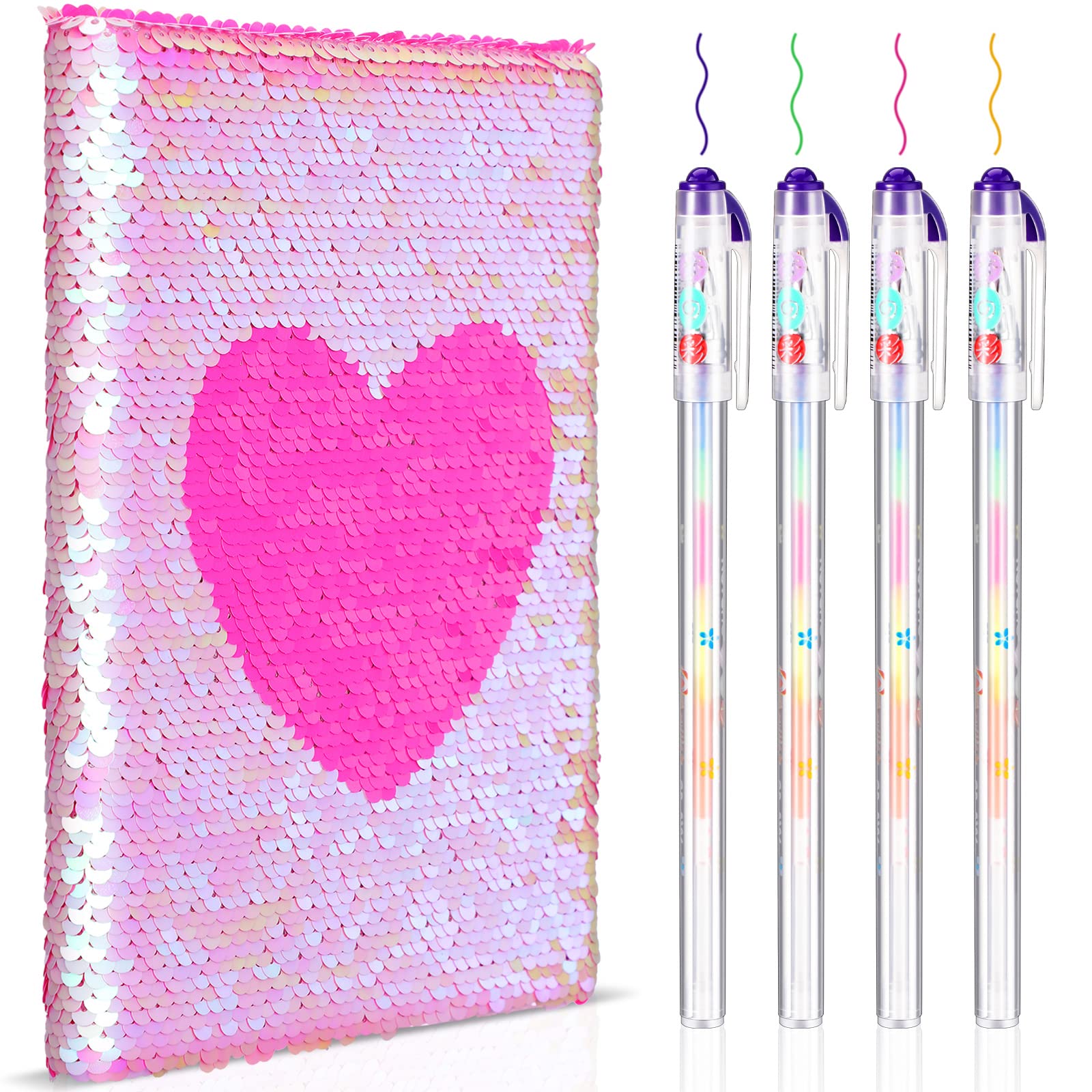 Outus sequin notebook football front cover showcases shimmering colors for playful journaling.