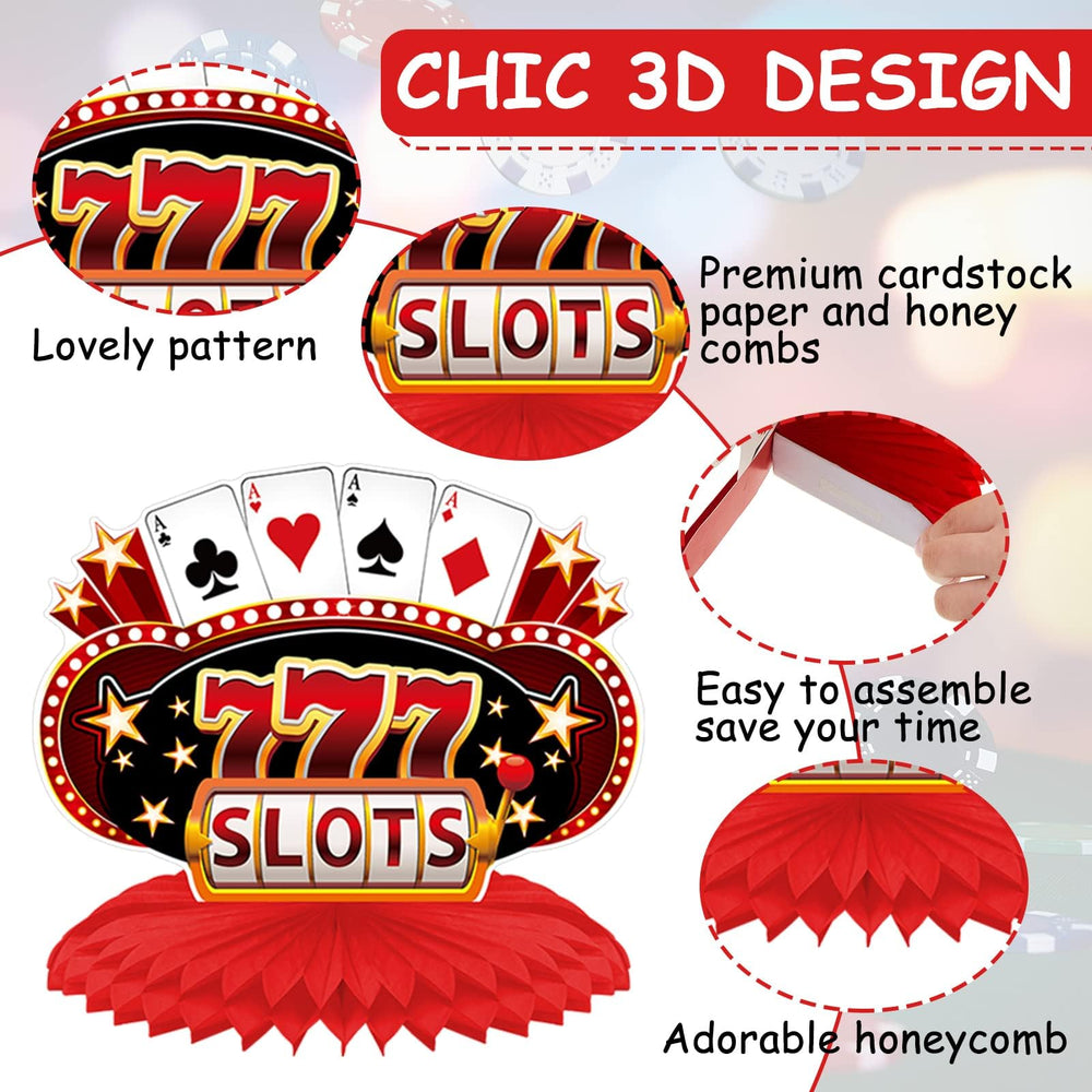 Outus standing card paper decorations displayed at event