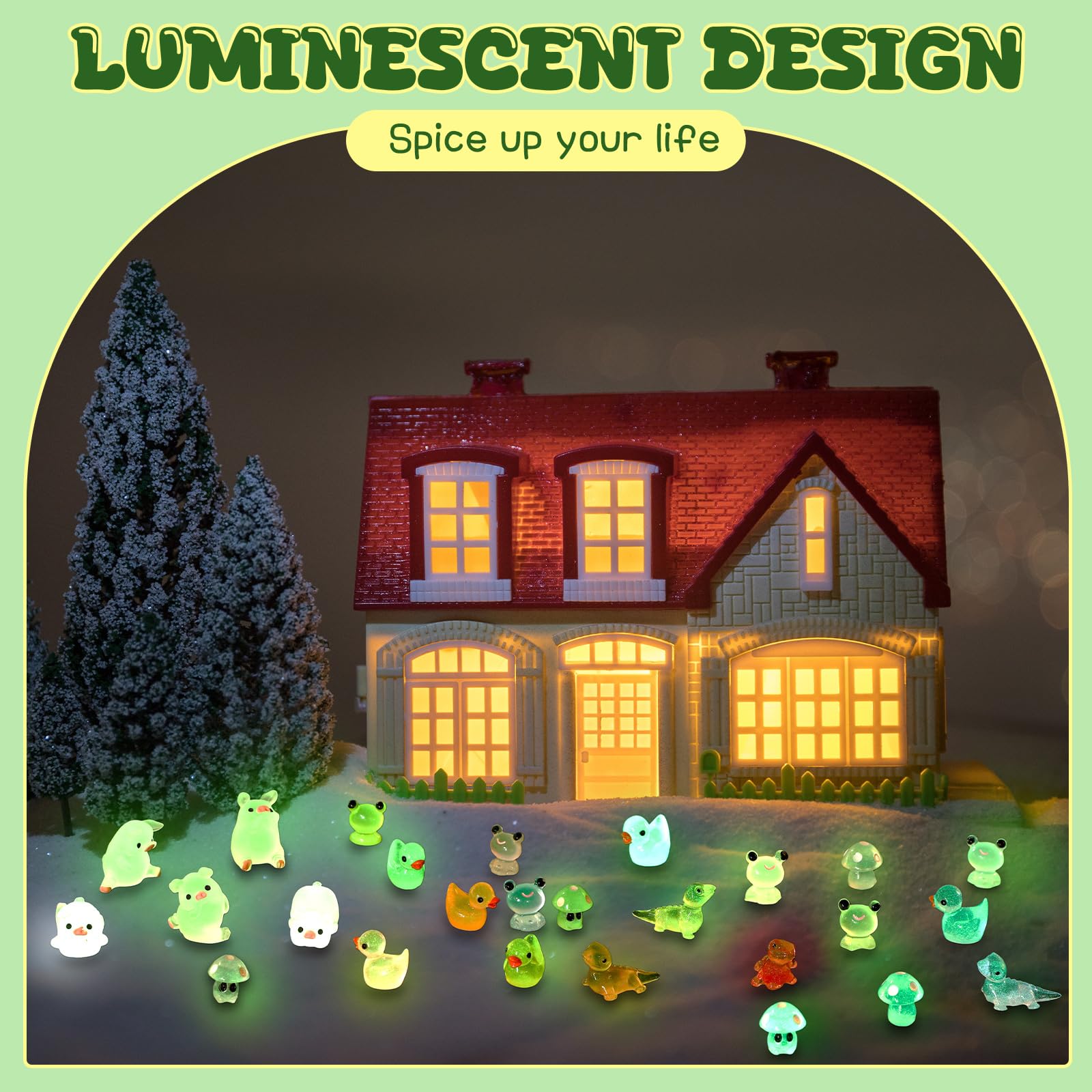 Outus axolotls glow for photography props and display.
