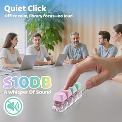 OUTXE clicky-sound keyboard fidget close-up highlighting satisfying tactile clicks.