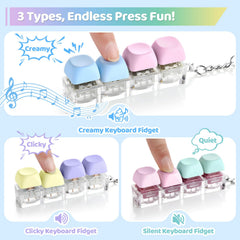 OUTXE creamy-sound keyboard fidget close-up for soothing tactile feedback.