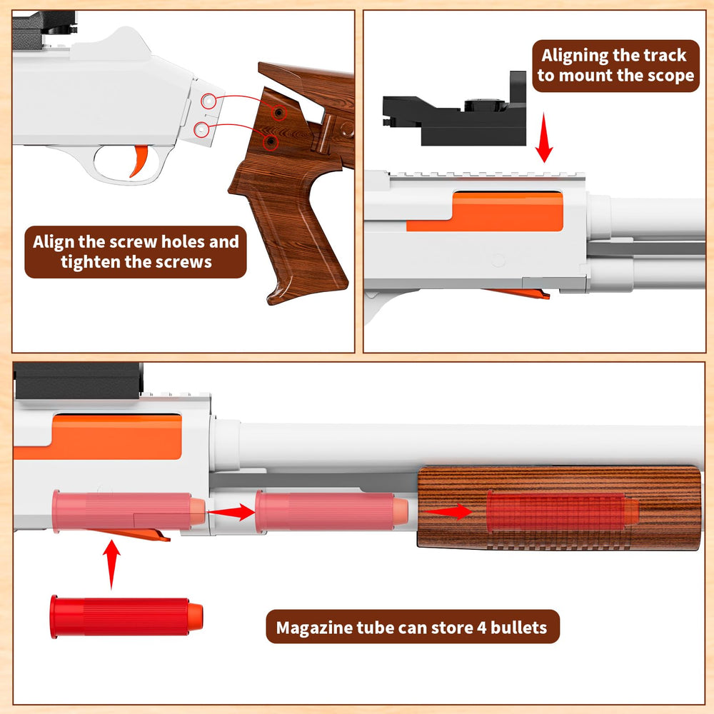 Ouzhimanxing soft bullets with suction cups lock onto targets safely.