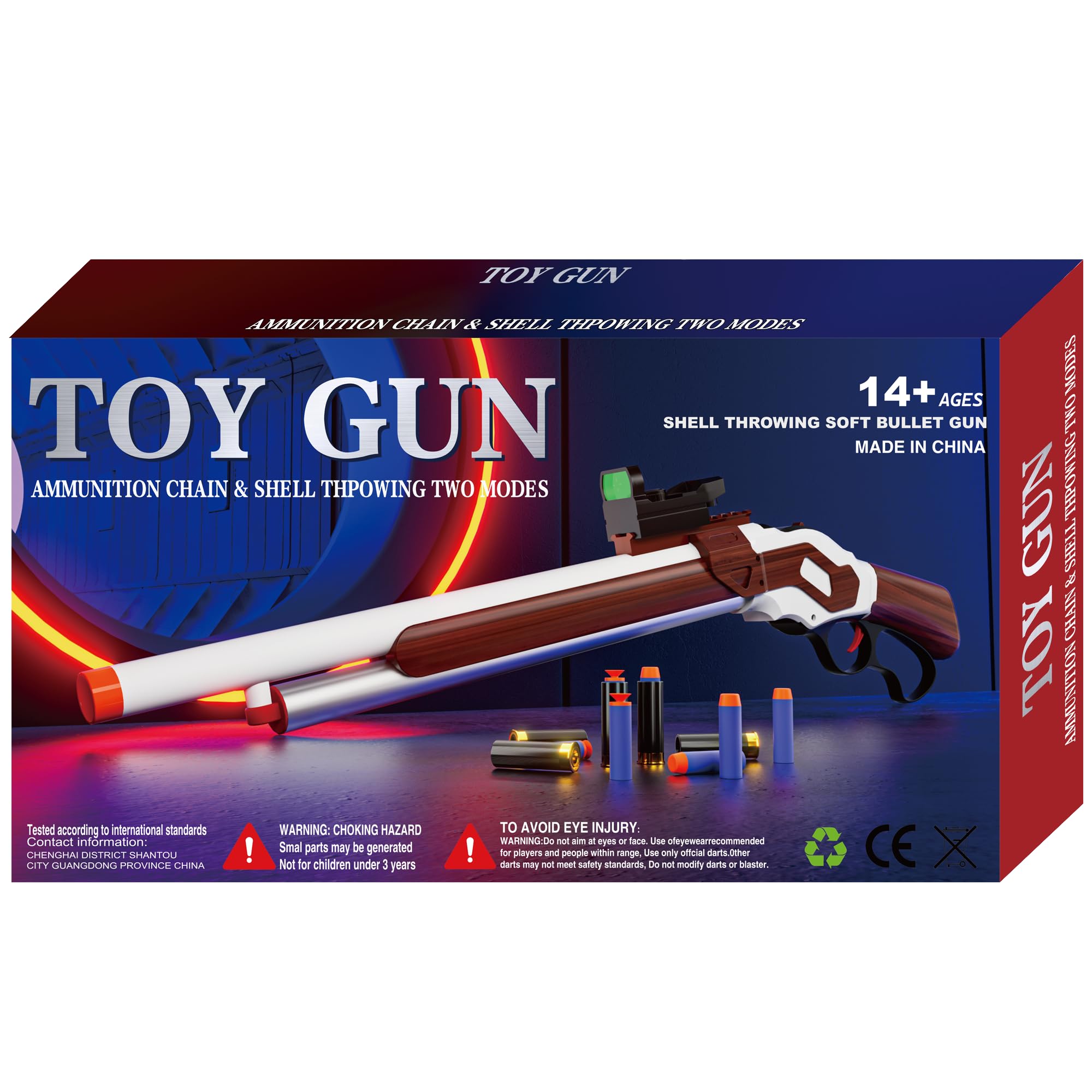 Ouzhimanxing lever-action toy shotgun blue, smooth manual bolt reload