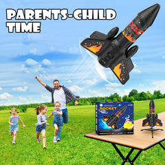 Ovaasy Rocket Launcher outdoor toy for all-day play from morning to night.