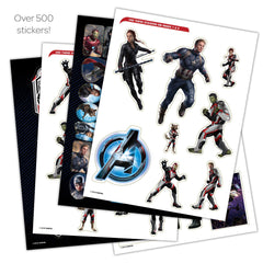 Over 500 stickers featuring Avengers characters for endless play.