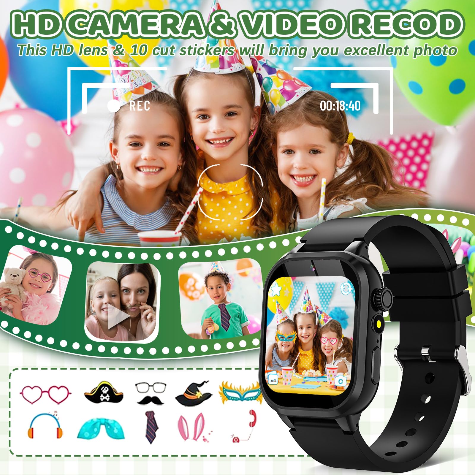 OVV Kids Game Smart Watch pedometer and sports modes support active play and healthy routine.