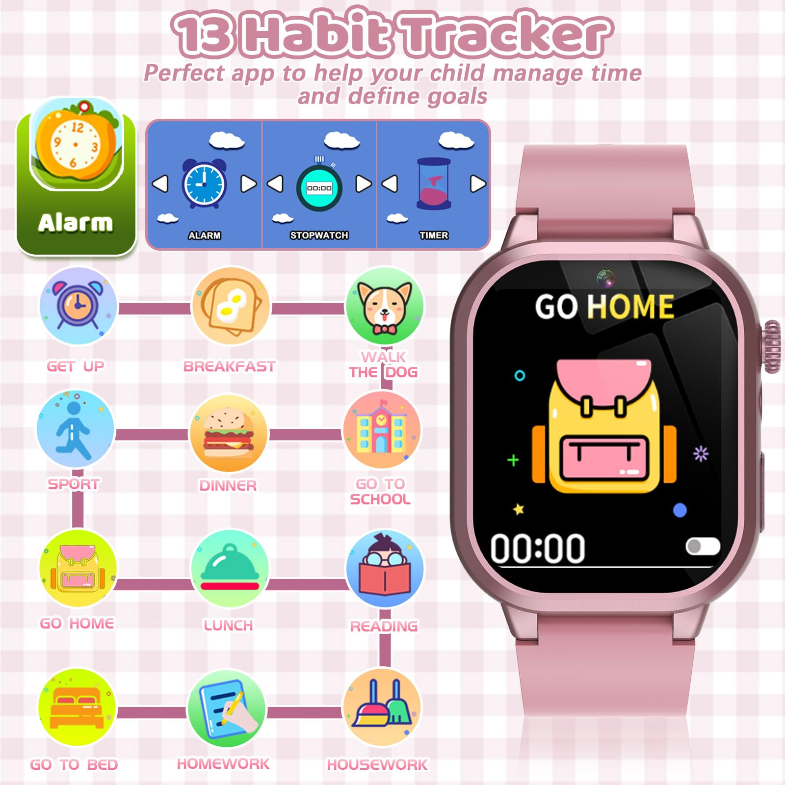 OVV Kids Game Watch features parental controls and learning aids.