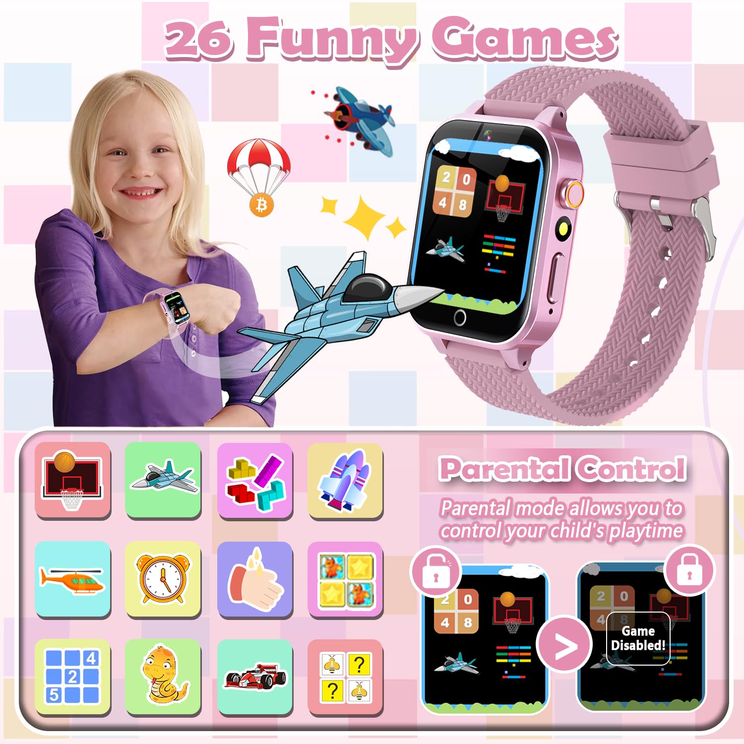 OVV Kids Smart Watch long battery life suitable for daily adventures