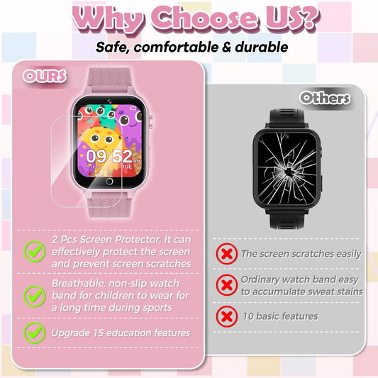 OVV Kids Smart Watch side view with slim profile and silicone strap