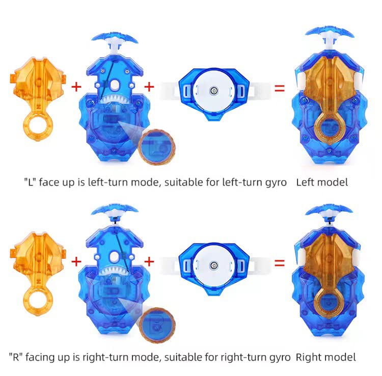 Owenkelng Bey Burst gyros and launchers arranged for competitive play.