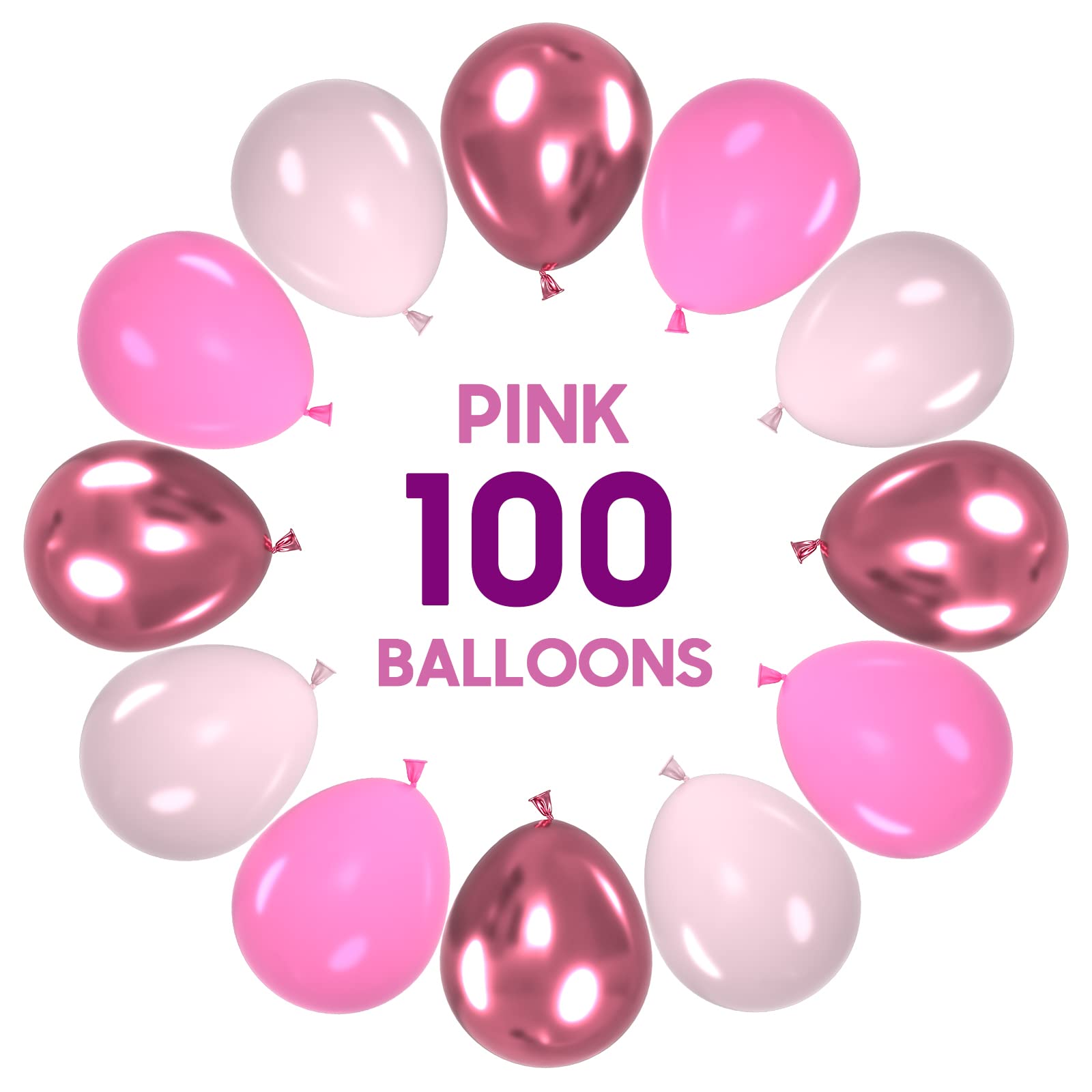 OWill light pink 12-inch balloons add soft accents for celebrations